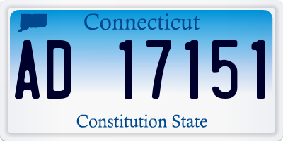 CT license plate AD17151