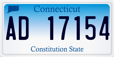 CT license plate AD17154