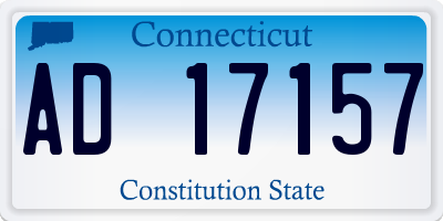 CT license plate AD17157