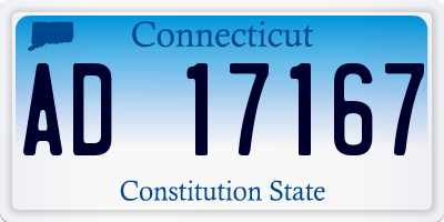 CT license plate AD17167