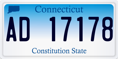 CT license plate AD17178