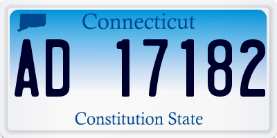 CT license plate AD17182