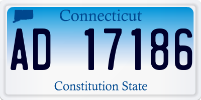 CT license plate AD17186