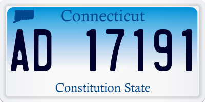 CT license plate AD17191