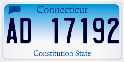 CT license plate AD17192