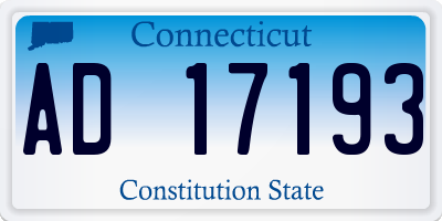 CT license plate AD17193