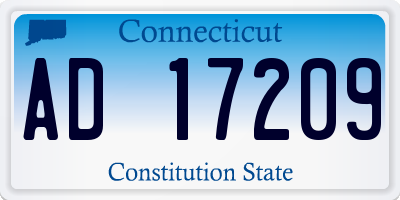 CT license plate AD17209