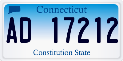 CT license plate AD17212