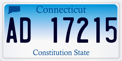 CT license plate AD17215