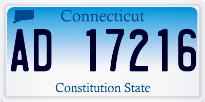CT license plate AD17216