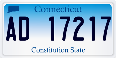 CT license plate AD17217
