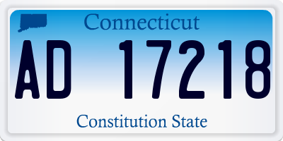 CT license plate AD17218