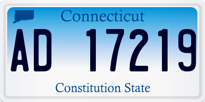 CT license plate AD17219