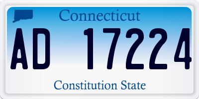 CT license plate AD17224