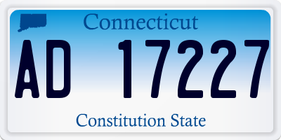 CT license plate AD17227