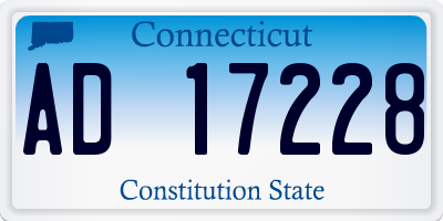 CT license plate AD17228