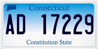 CT license plate AD17229