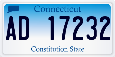 CT license plate AD17232