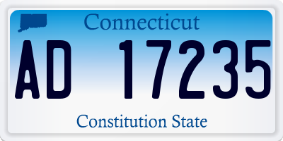 CT license plate AD17235