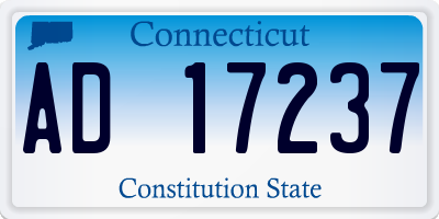 CT license plate AD17237