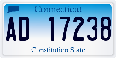 CT license plate AD17238