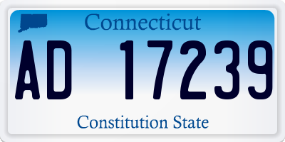 CT license plate AD17239