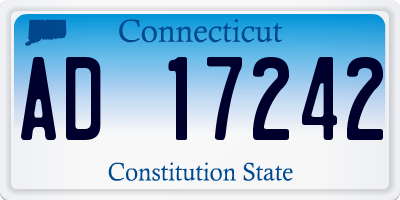 CT license plate AD17242