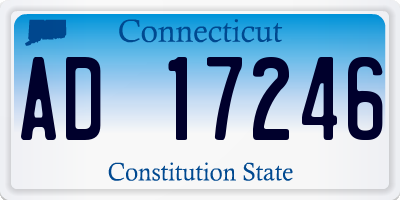 CT license plate AD17246