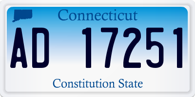 CT license plate AD17251