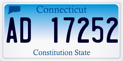 CT license plate AD17252