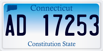 CT license plate AD17253