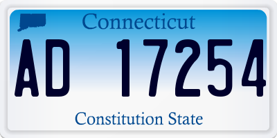 CT license plate AD17254