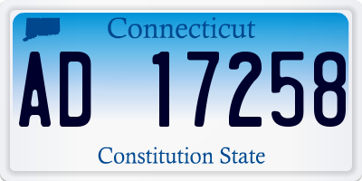 CT license plate AD17258