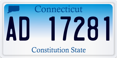 CT license plate AD17281