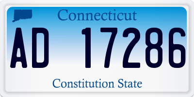 CT license plate AD17286