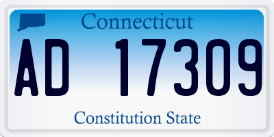 CT license plate AD17309