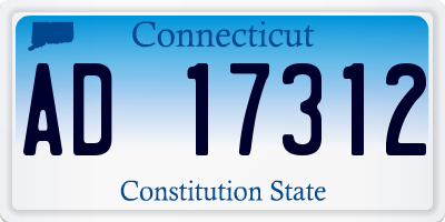 CT license plate AD17312