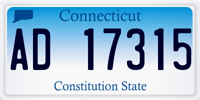 CT license plate AD17315