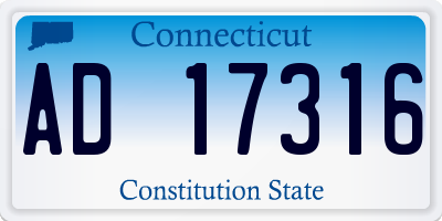 CT license plate AD17316