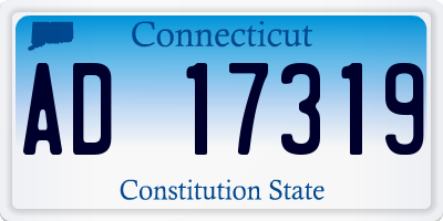 CT license plate AD17319