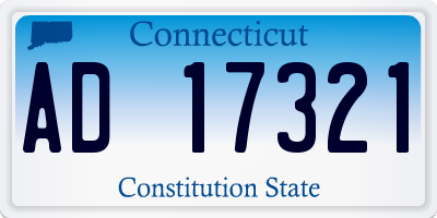 CT license plate AD17321