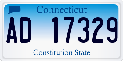 CT license plate AD17329