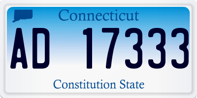 CT license plate AD17333