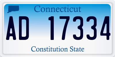 CT license plate AD17334