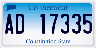 CT license plate AD17335