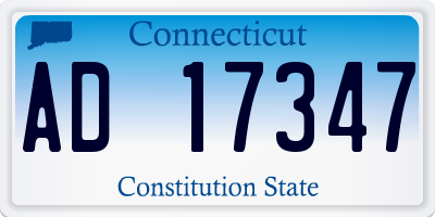 CT license plate AD17347