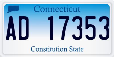 CT license plate AD17353