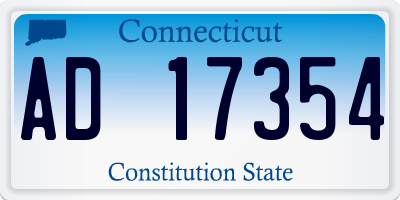 CT license plate AD17354
