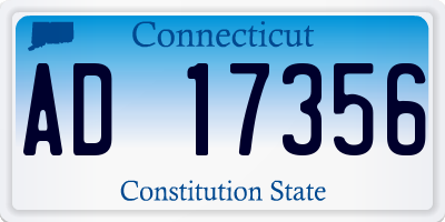 CT license plate AD17356