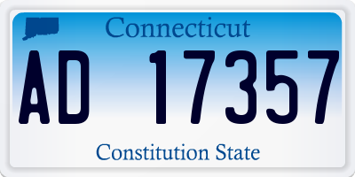 CT license plate AD17357